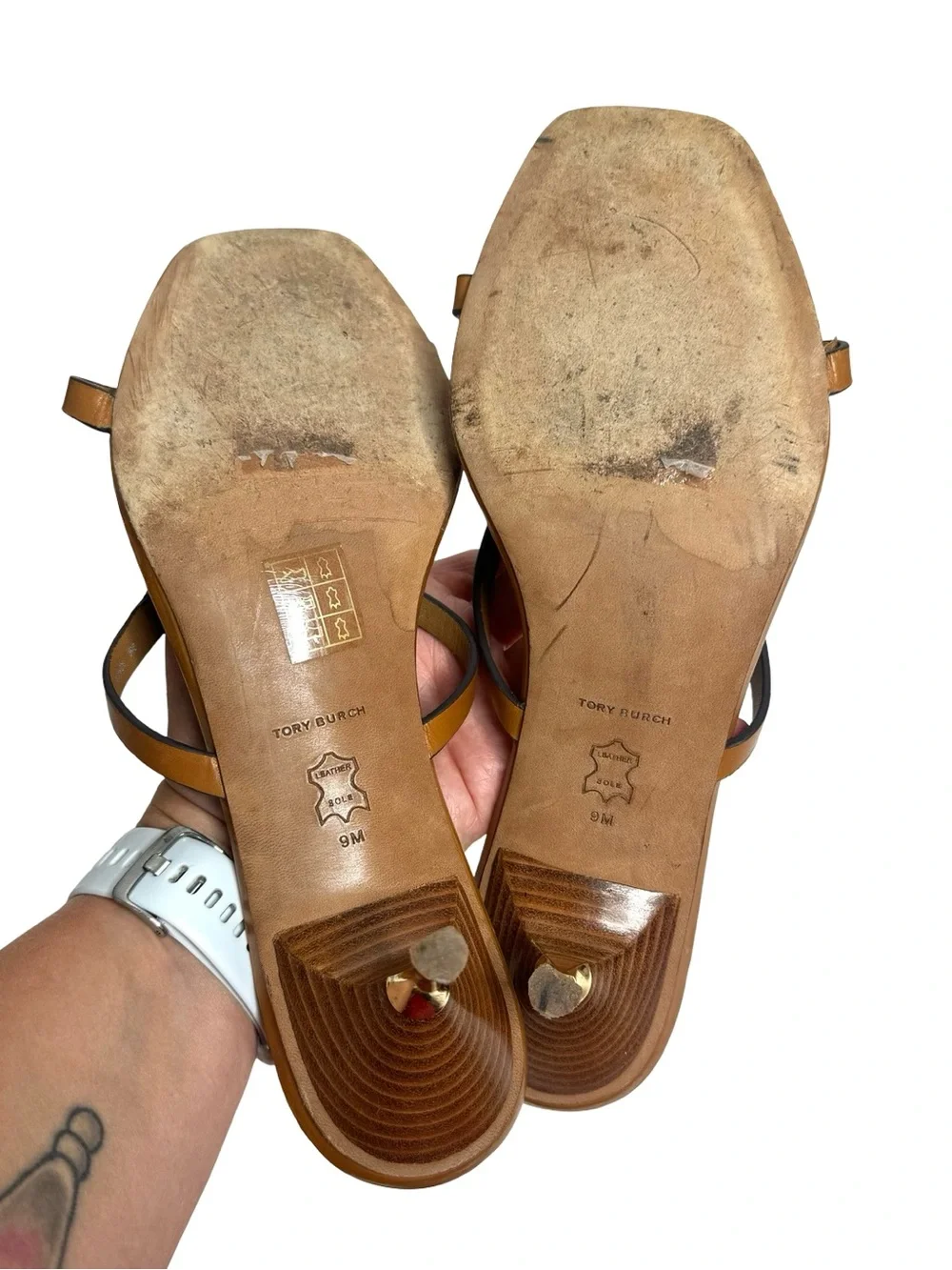 Tory Burch | Miller Bombe Low Heel Sandal in Caramel Brown Leather 9